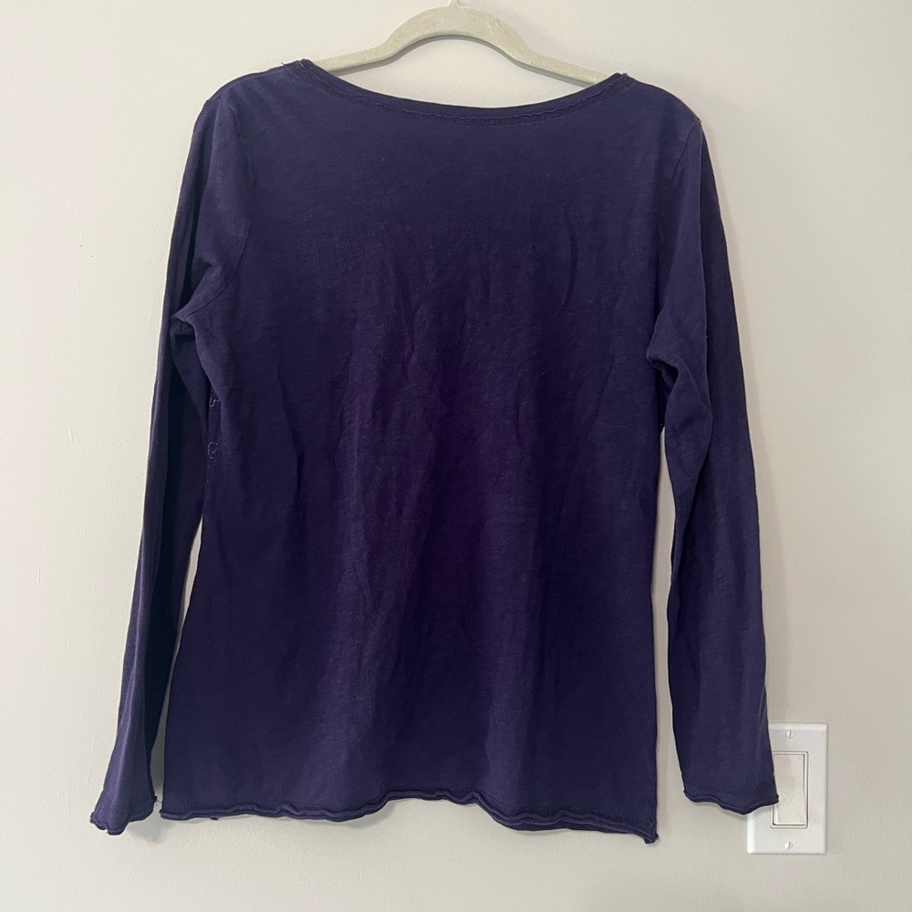 a.n.a A New Approach Purple Graphic Floral Top - Picture 3 of 4